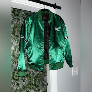 Eagles Satin Kelly Green Jacket